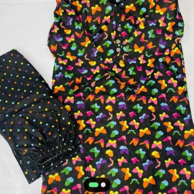 2 pc stitched printed suit