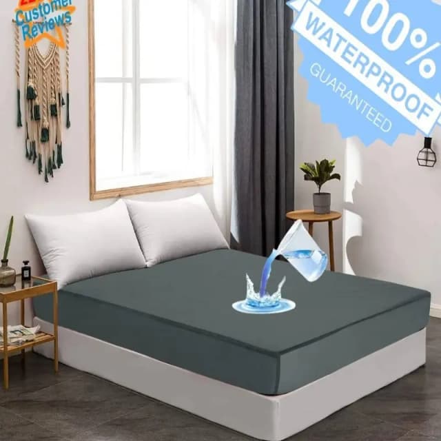 Plain waterproof mattress cover